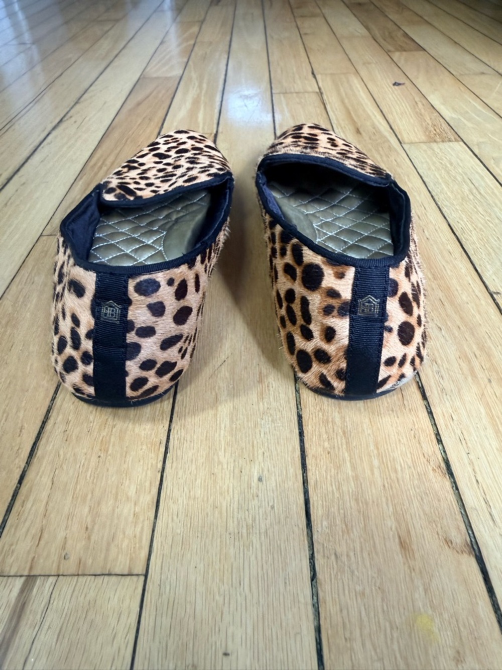 Birdies Leopard Print Women's Slip-On Flats - Tan - Picture 4 of 5